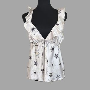 Victoria's Secret Cream Star Print Cami Tank Medium